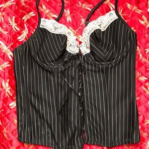 Pinstriped bustier